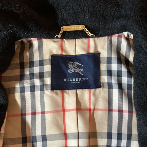 Burberry London Trench Coat Alpaca Rum Wool Black Series - Picture 5 of 7